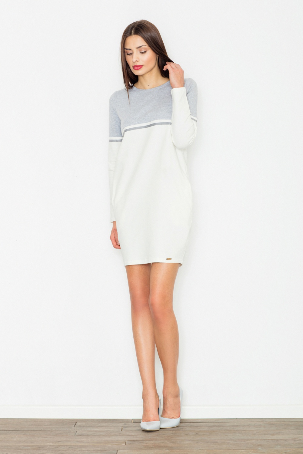 Sukienka Model M510 Grey/Ecru - Figl - obrazek 3