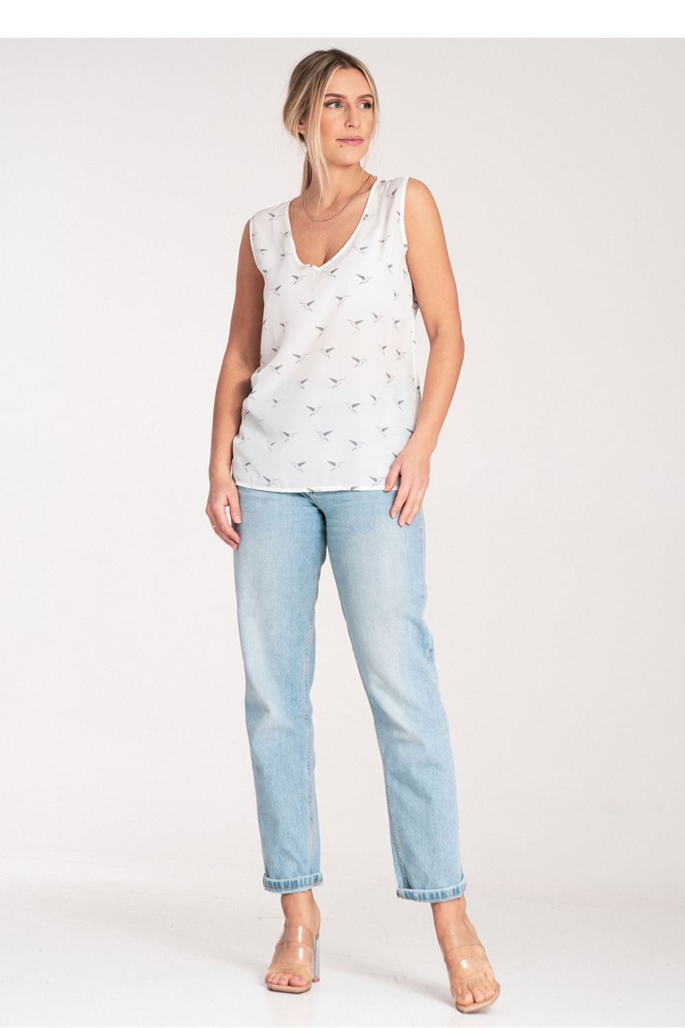 Bluzka Model M1076 Ecru - Figl - obrazek 3