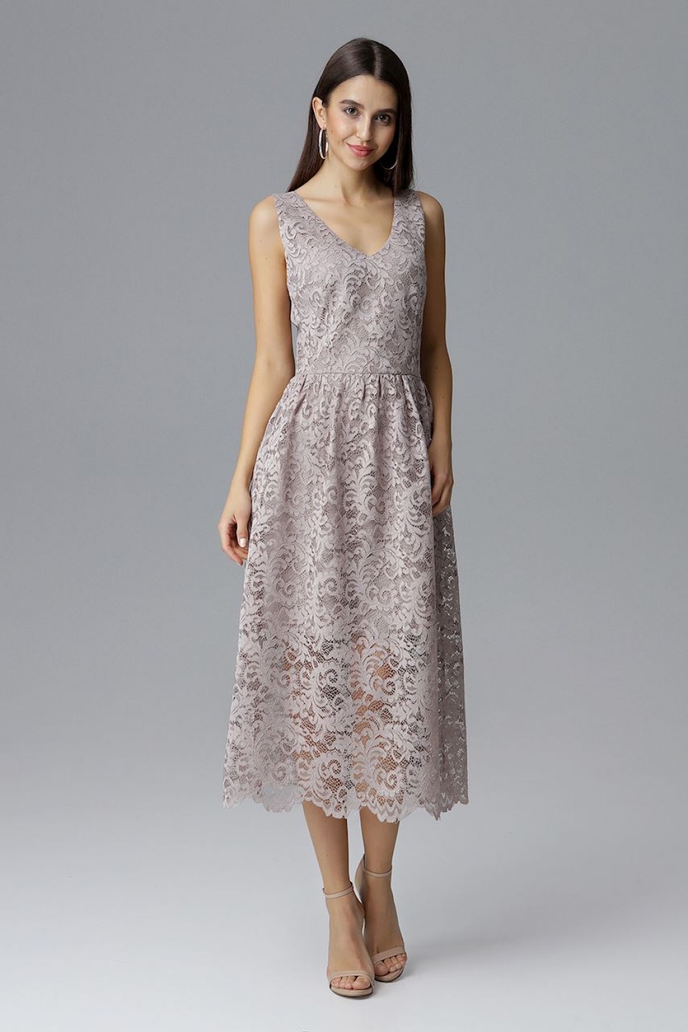 Sukienka Model M639 Beige - Figl - obrazek 5