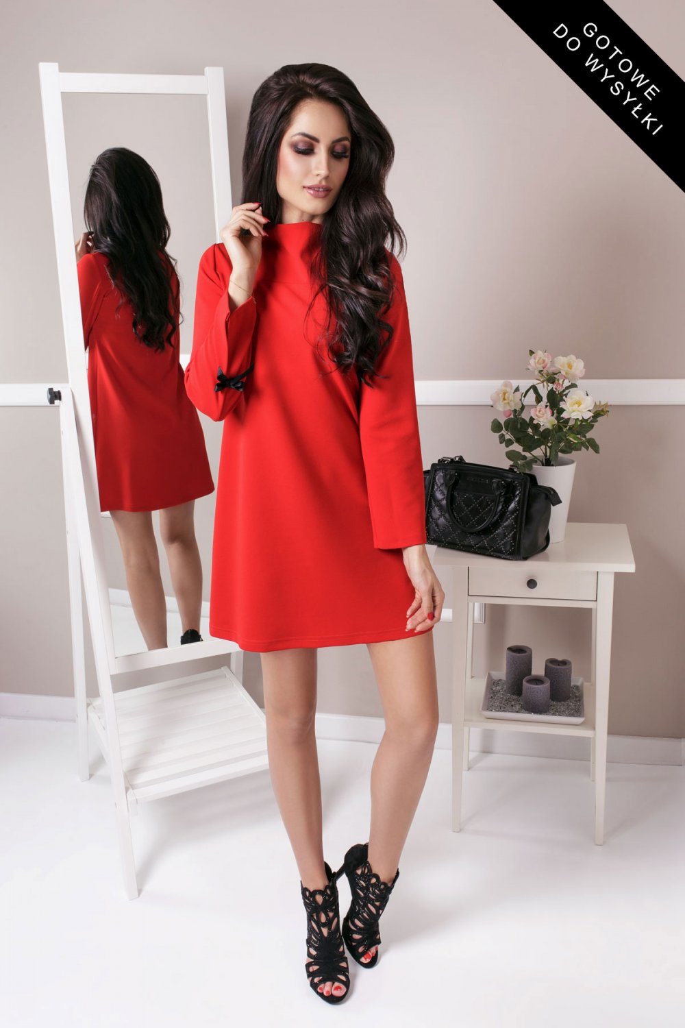 Sukienka Model 199 Natalie Red - IVON - obrazek 5