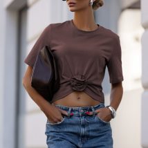 Bluzka Model Elvie B56 Mleczna Czekolada – IVON