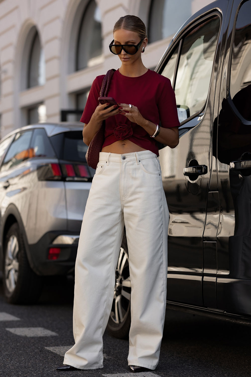 Bluzka Model Elvie B56 Bordo - IVON - obrazek 3