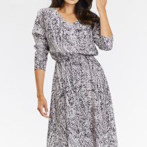 Sukienka Model A666 Black/White Pattern – awama