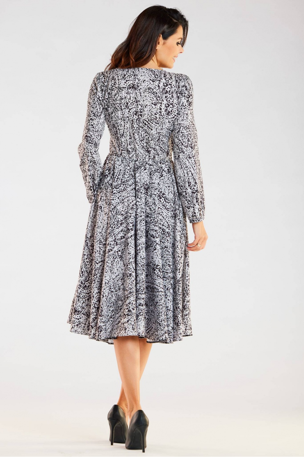 Sukienka Model A466 Black/White Pattern - awama - obrazek 4