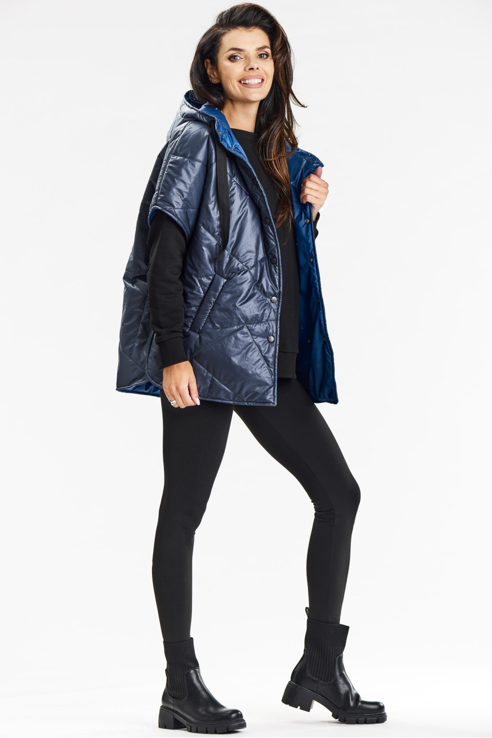 Kamizelka Model A684 Navy - awama - obrazek 3