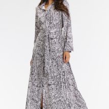 Sukienka Model A665 Black/White Pattern – awama