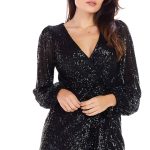 Sukienka Model A350 Cekiny Black - awama