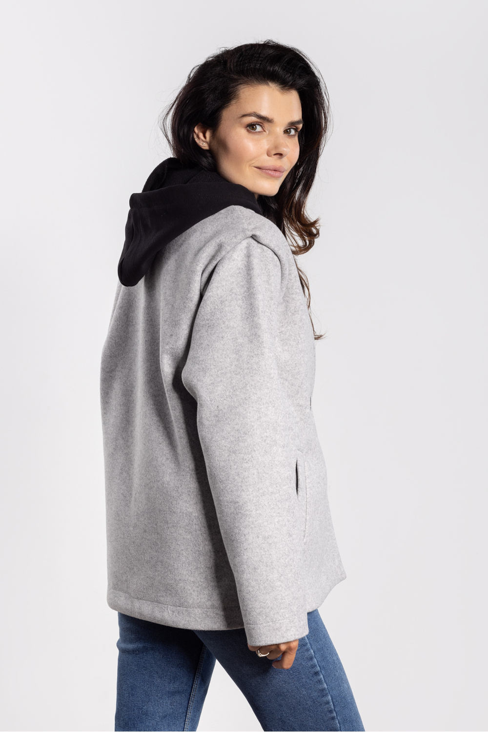 Kurtka Damska Model A752 Grey - awama - obrazek 4