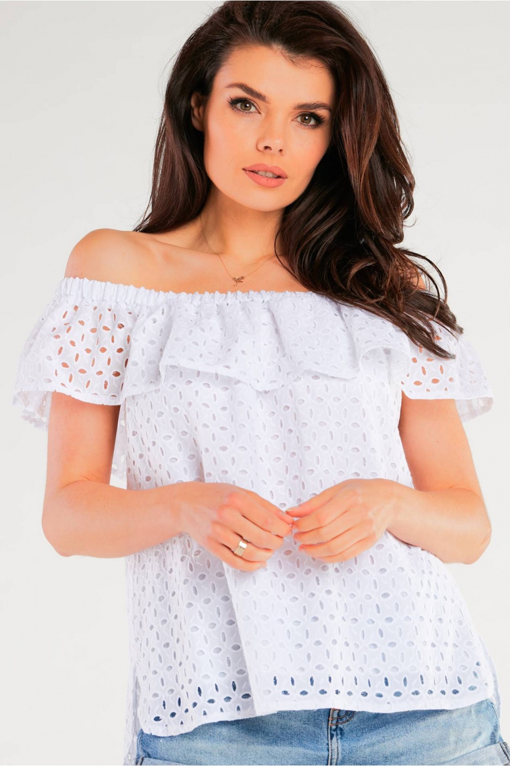 Bluzka Model A437 White - awama - obrazek 5