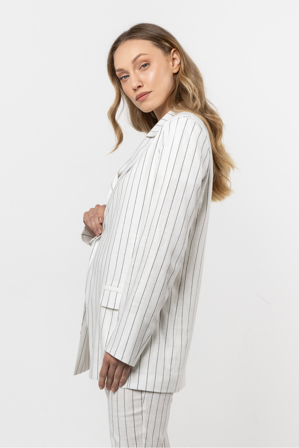 Marynarka Model A728 Śmietanka - awama - obrazek 3