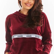 Bluza Damska Model A371 Bordo Welur – awama
