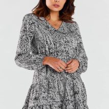 Sukienka Model A470 Black/White Pattern – awama