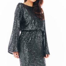 Sukienka Model A402 Cekiny Grafit – awama