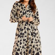 Sukienka Model A468 Beige/Black Hearts – awama