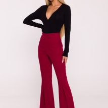 Spodnie Damskie Model MOE874 Bordo – Moe