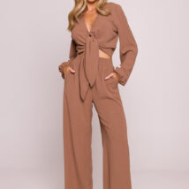 Spodnie Damskie Model MOE862 Czekolada – Moe