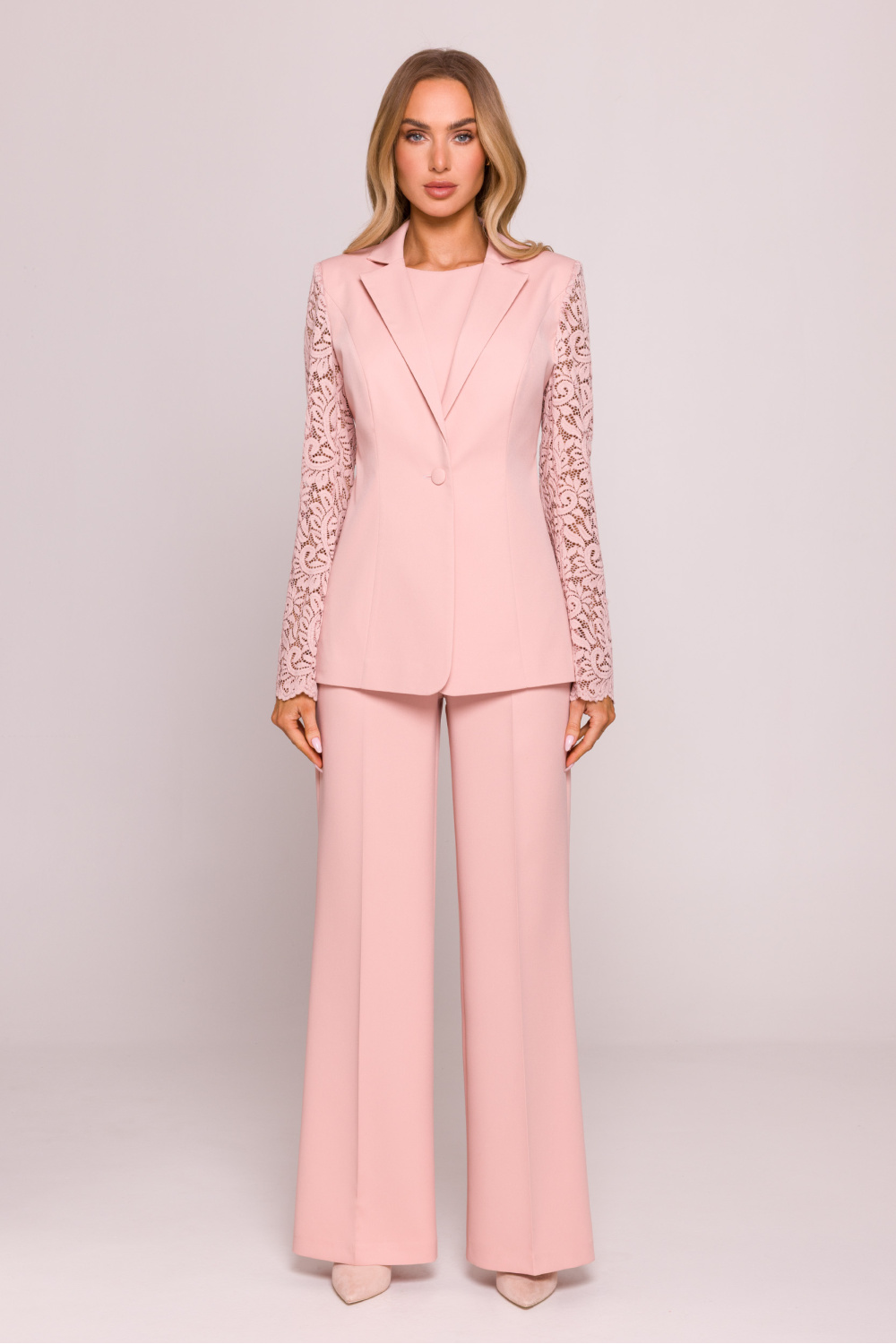 Marynarka Model MOE865 Powder Pink - Moe - obrazek 3