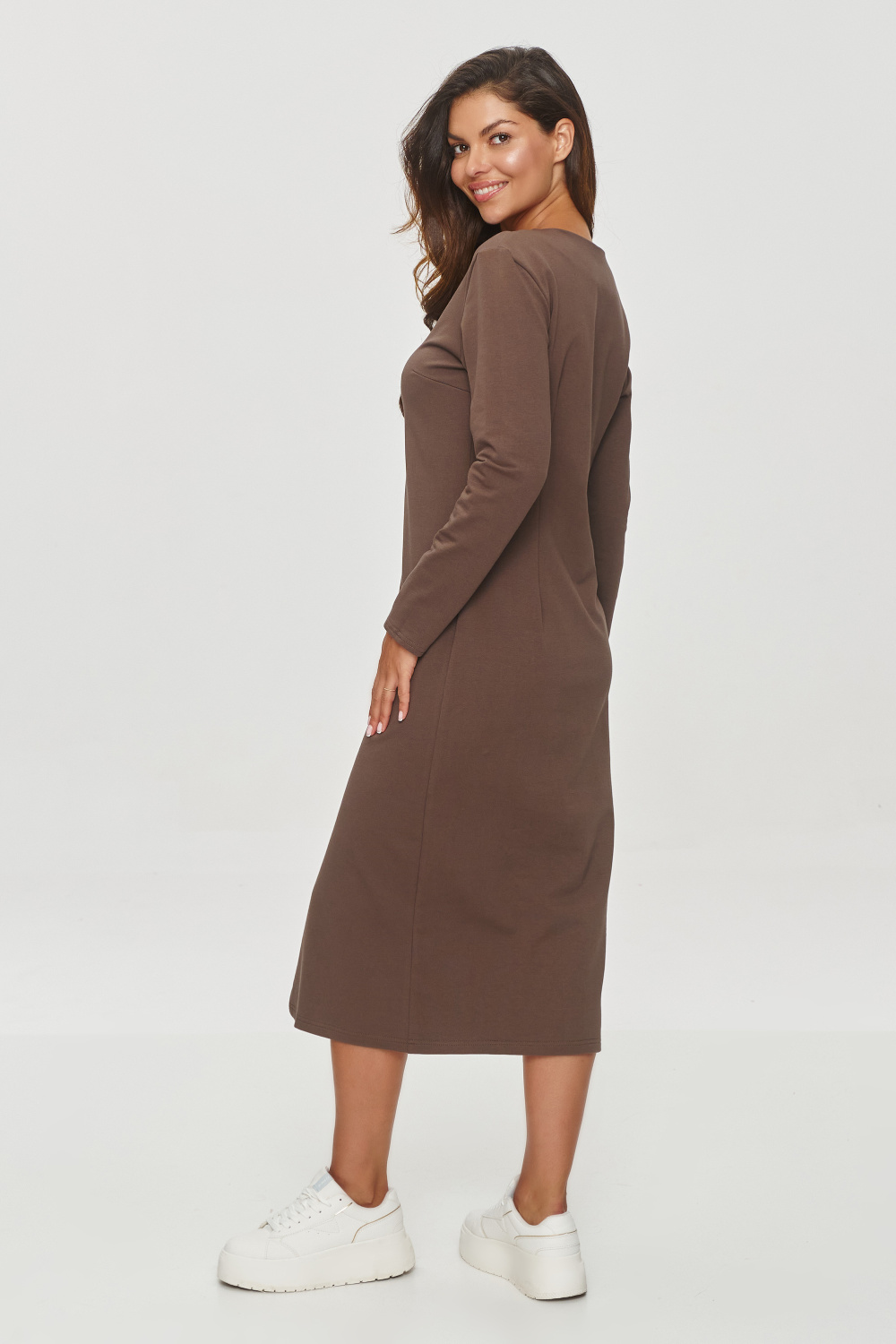 Sukienka Model M845 Czekolada - Makadamia - obrazek 3