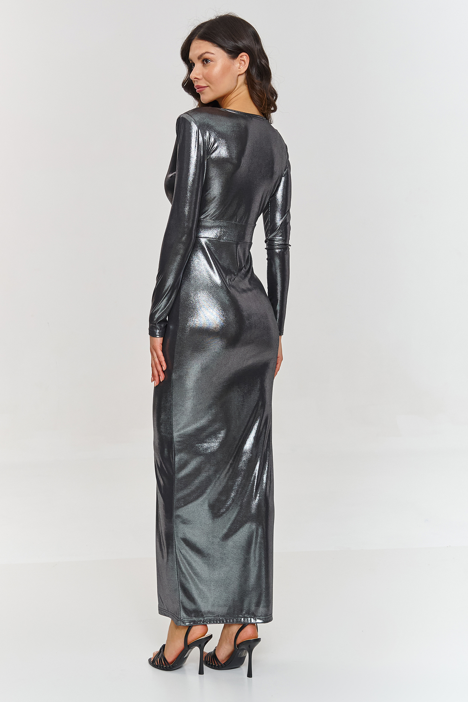 Sukienka Model M886 Grafit - Makadamia - obrazek 3