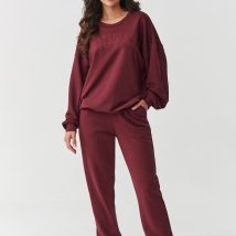 Spodnie Komplet Model M889 Bordo – Makadamia