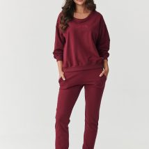 Spodnie Komplet Model M891 Bordo – Makadamia