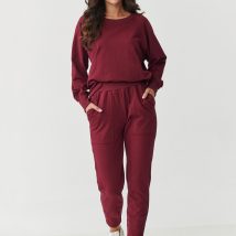 Spodnie Komplet Model M888 Bordo – Makadamia