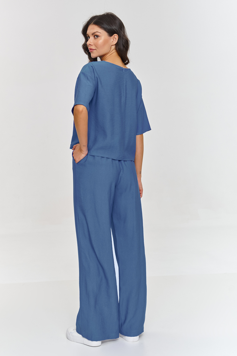 Spodnie Komplet Model M881 Blue Jeans - Makadamia - obrazek 3