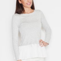 Bluzka Model K269 Light Grey – Katrus