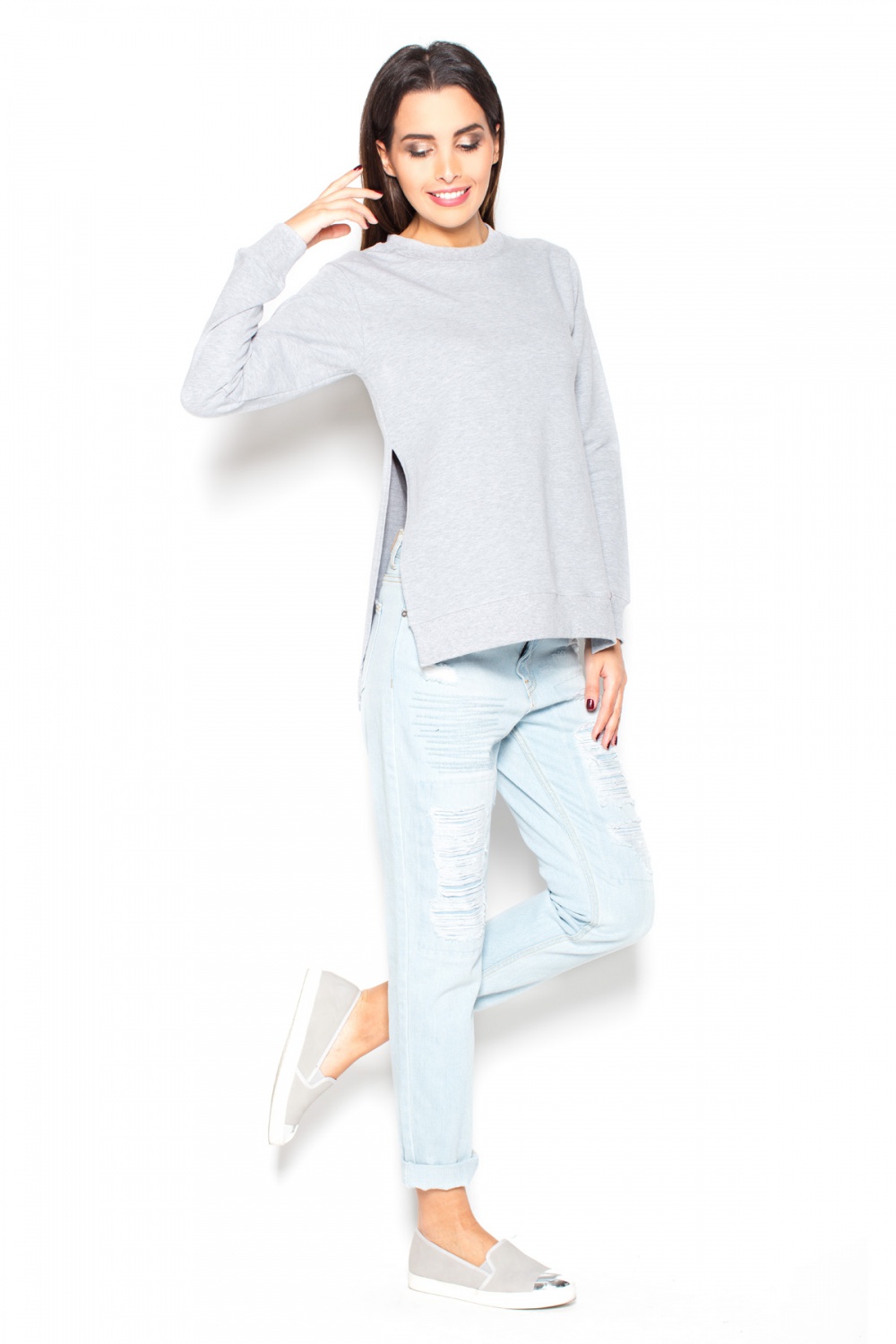 Bluzka Model K347 Grey - Katrus - obrazek 3