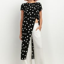 Tunika Model T410 Białe grochy – Tessita