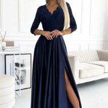 Sukienka Model Amber 309-7 Navy Satyna – Numoco