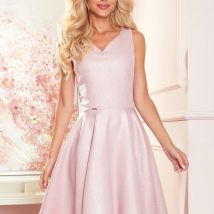 Sukienka Model 114-14 Powder Pink Brokat – Numoco