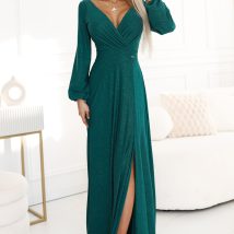 Sukienka Model Nela 572-4 Bottle Green Brokat – Numoco