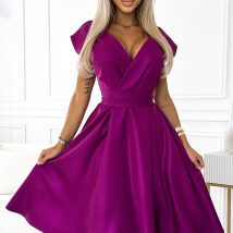 Sukienka Model Scarlett 348-8 Fuksja Brokat – Numoco