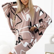 Sukienka Model 402-8 Beige Wzór – Numoco