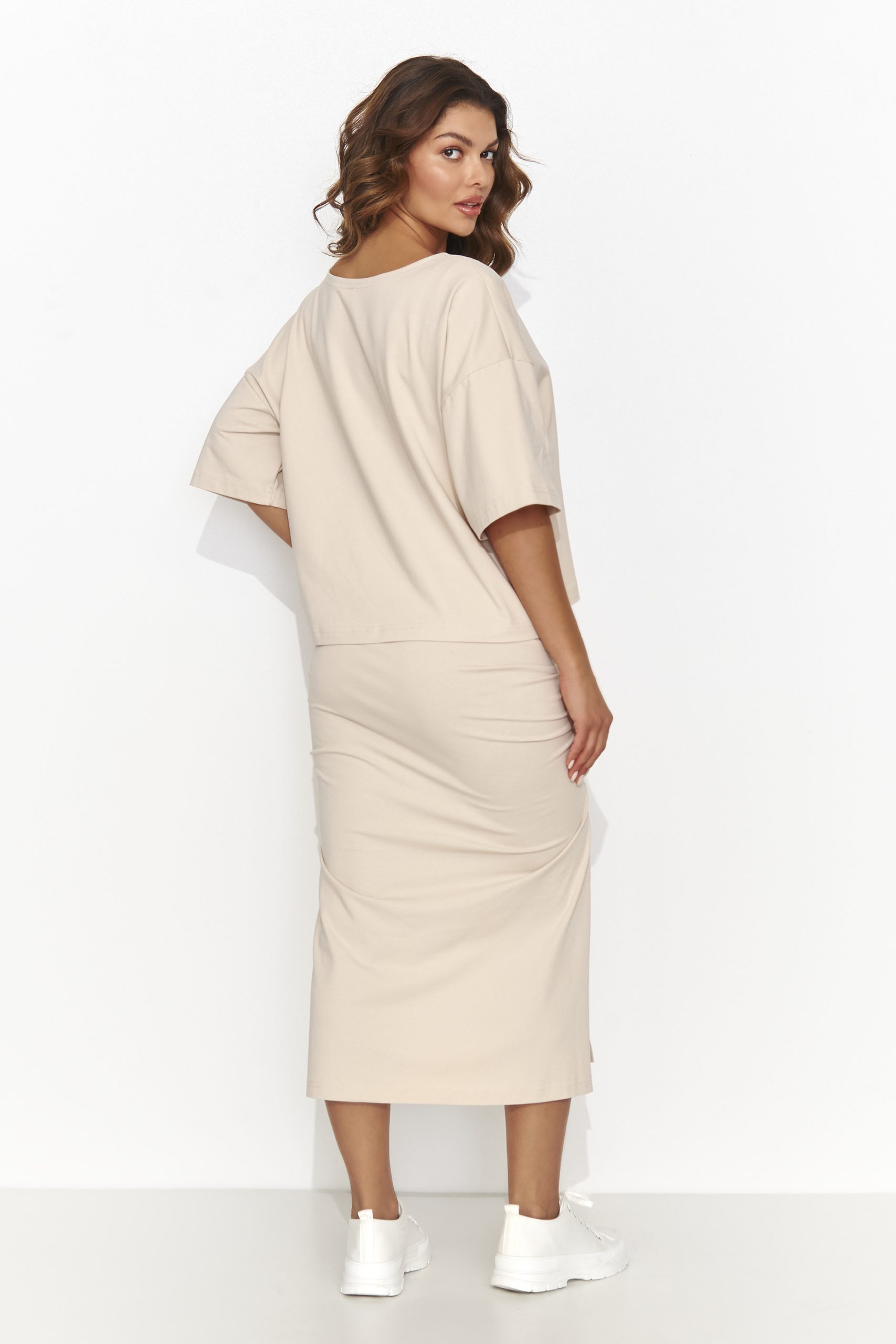 Spódnica Komplet Model NU464 Light Beige - Numinou - obrazek 4