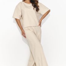 Spodnie Komplet Model NU475 Light Beige – Numinou