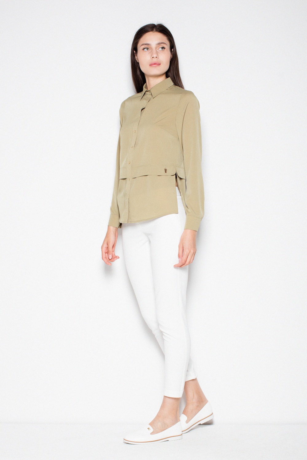 Koszula Damska Model VT027 Oliwka - Venaton Hurtownia odzieży on-line, moda damska, bielizna i obuwie dla kobiet - Matterhorn.pl - obrazek 3
