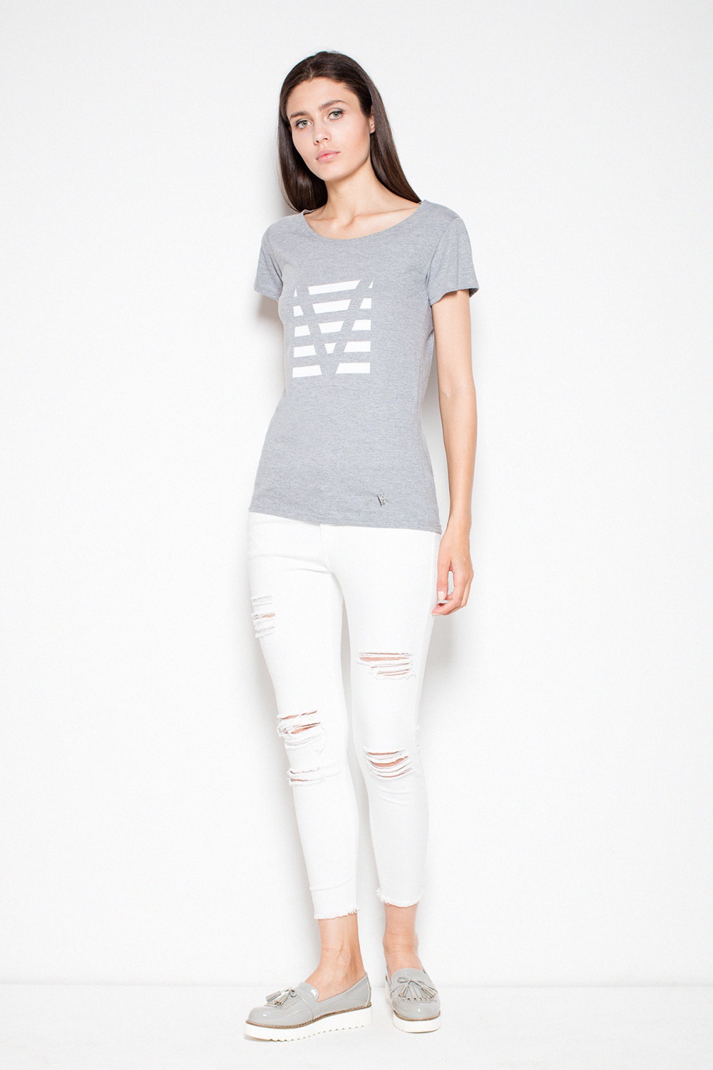 Bluzka Model VT083 Grey - Venaton - obrazek 3