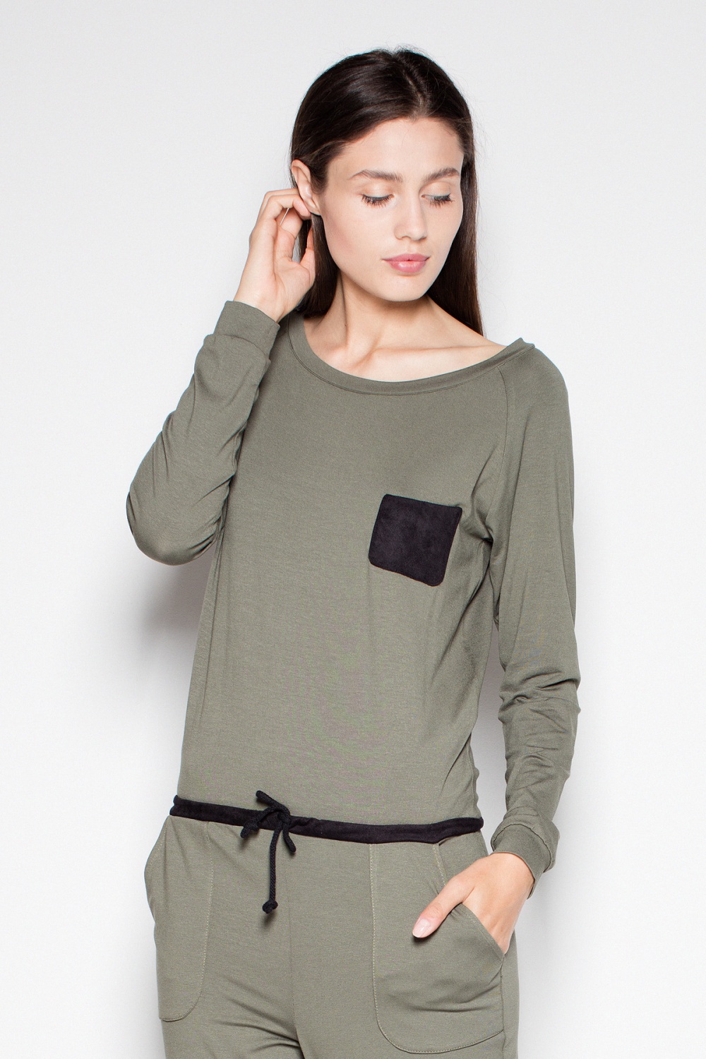 Kombinezon Damski Model VT023 Oliwka - Venaton - obrazek 3