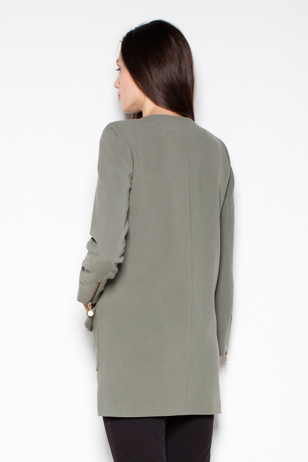 Płaszcz Damski Model VT038 Oliwka - Venaton - obrazek 4