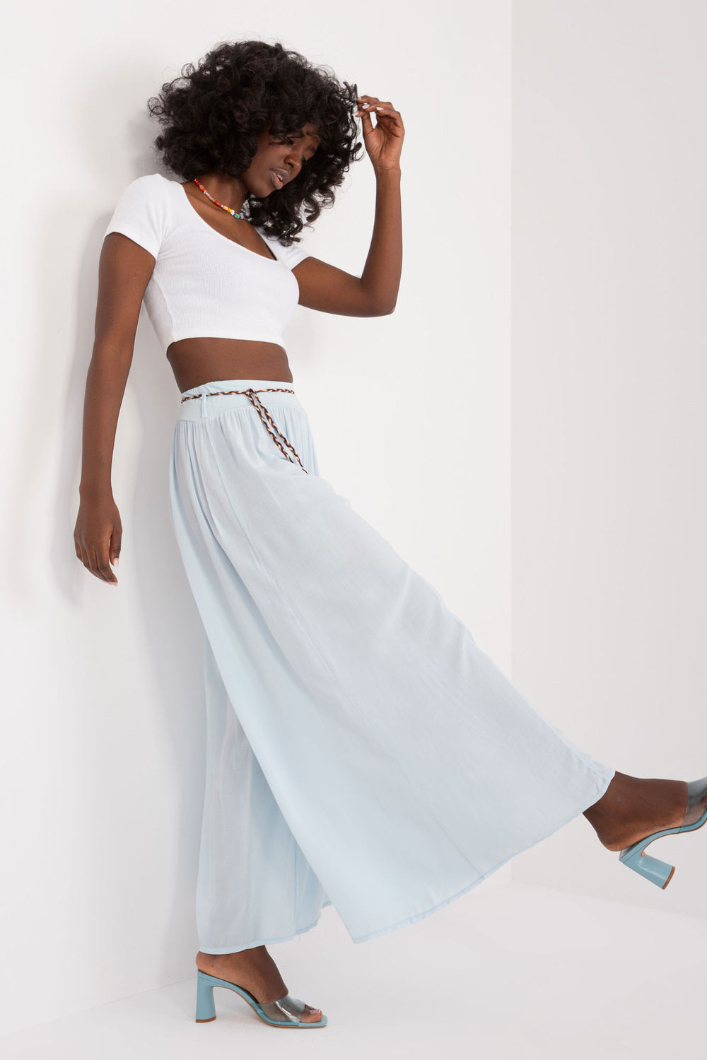 Spodnie Damskie Model TW-SP-BI-81733.14 Błękit - Och Bella - obrazek 3