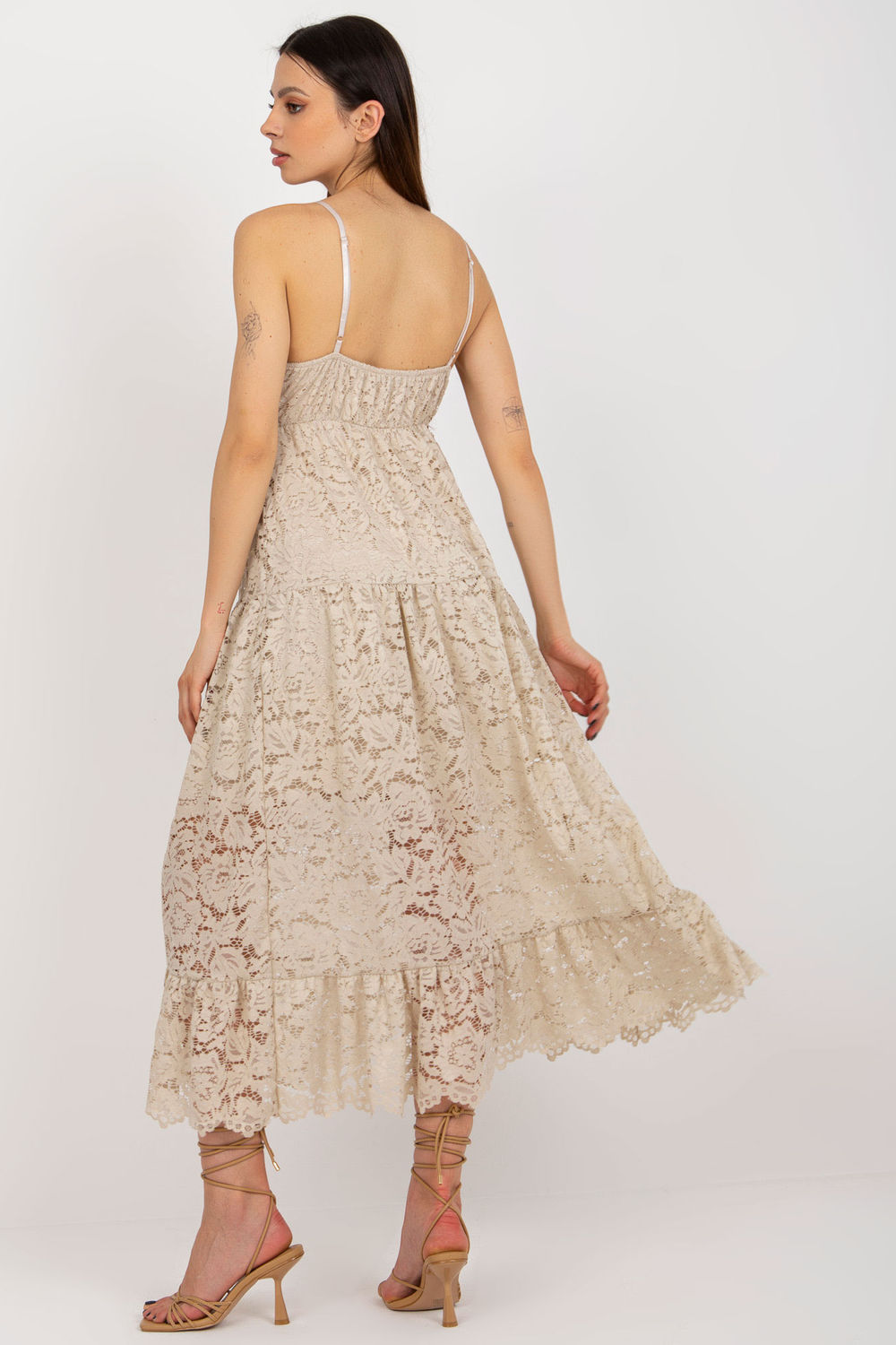 Sukienka Model TW-SK-BI-8247.62P Beige - Och Bella - obrazek 4