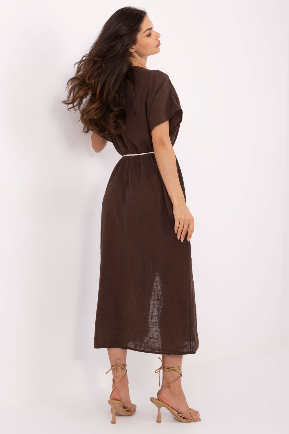 Sukienka Model TW-SK-BI-2022126.59 Dark Brown - Och Bella - obrazek 4