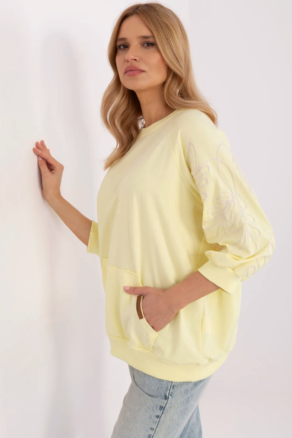 Bluza Damska Model RV-BZ-A367.26 Light Yellow - Relevance - obrazek 3