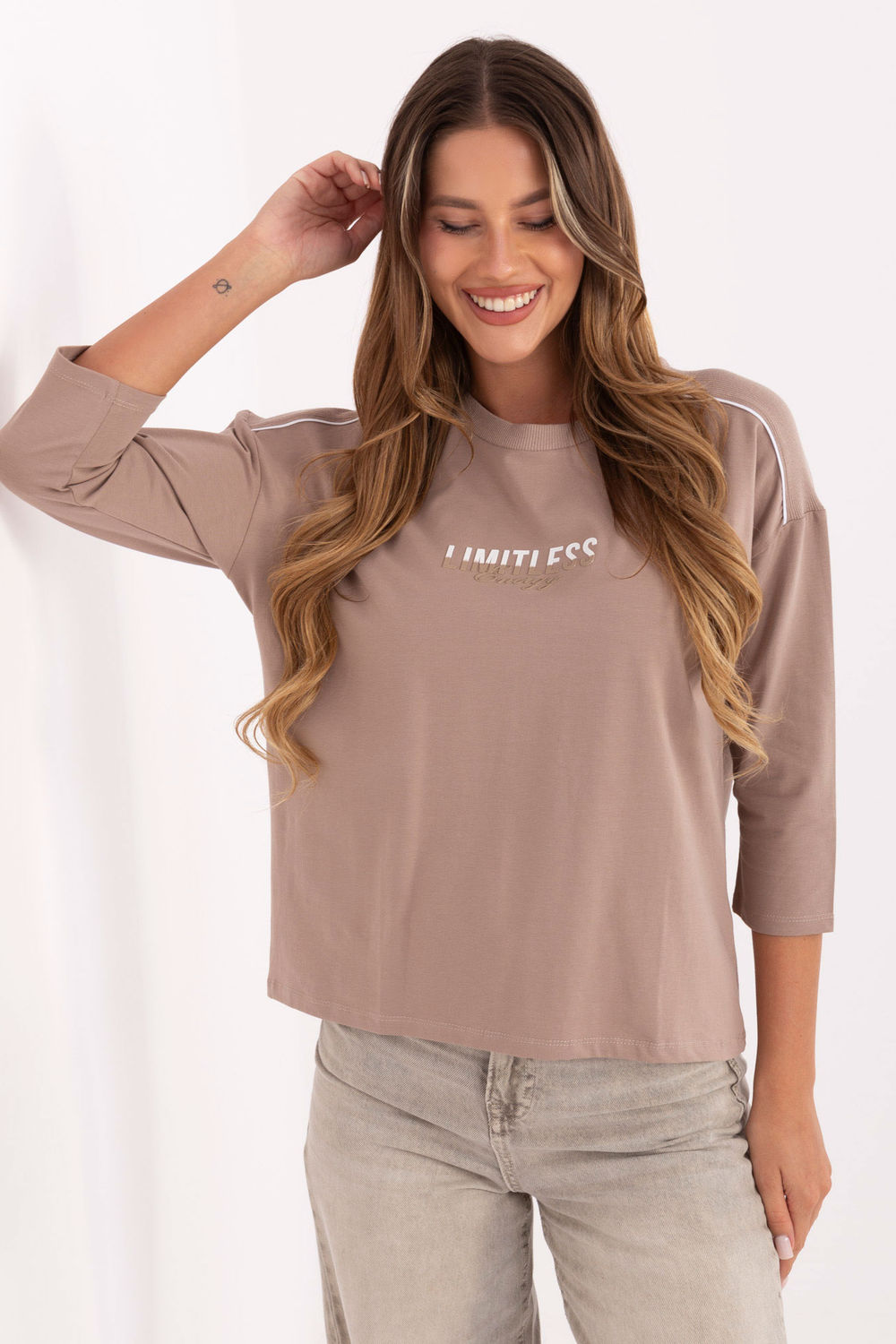 Bluzka Model RV-BZ-A826.89 Dark Beige - Relevance