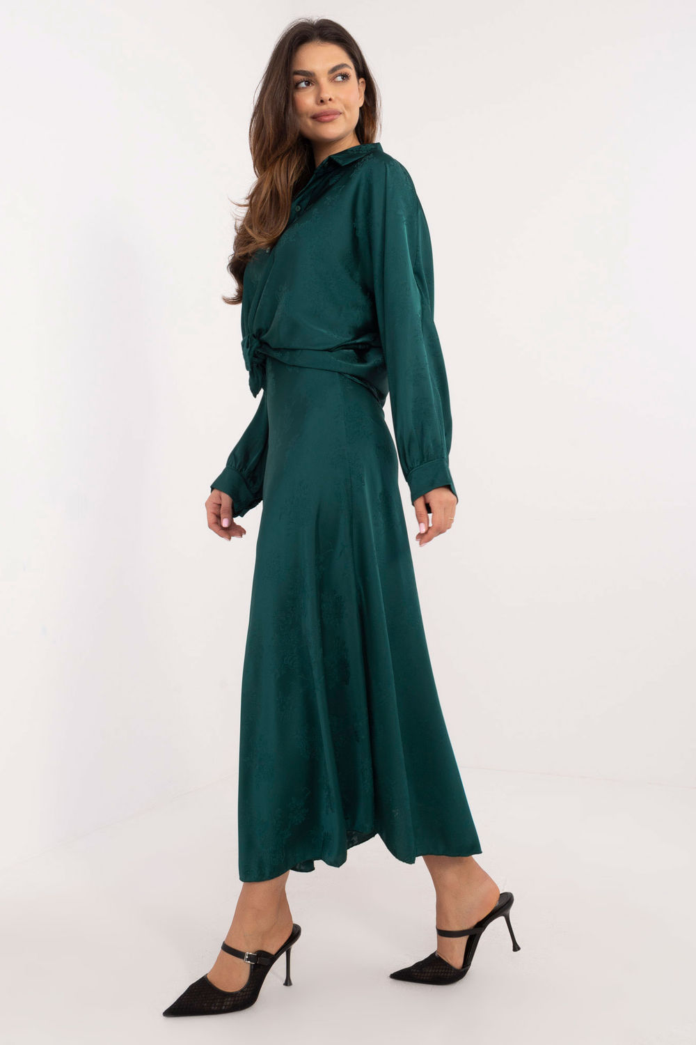 Spódnica Model DHJ-SD-19293.67 Dark Green - Italy Moda - obrazek 3