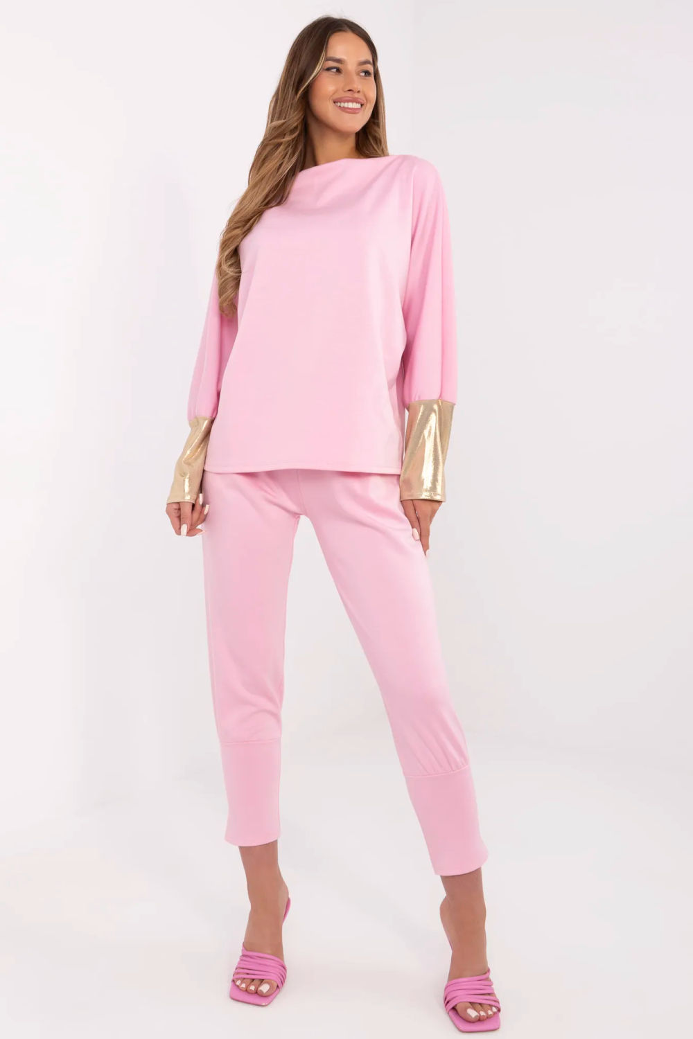 Spodnie Komplet Model DHJ-KMPL-9311.97 Light Pink - Italy Moda