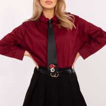 Koszula Damska Model DHJ-KS-9213-1.77P Bordo – Italy Moda