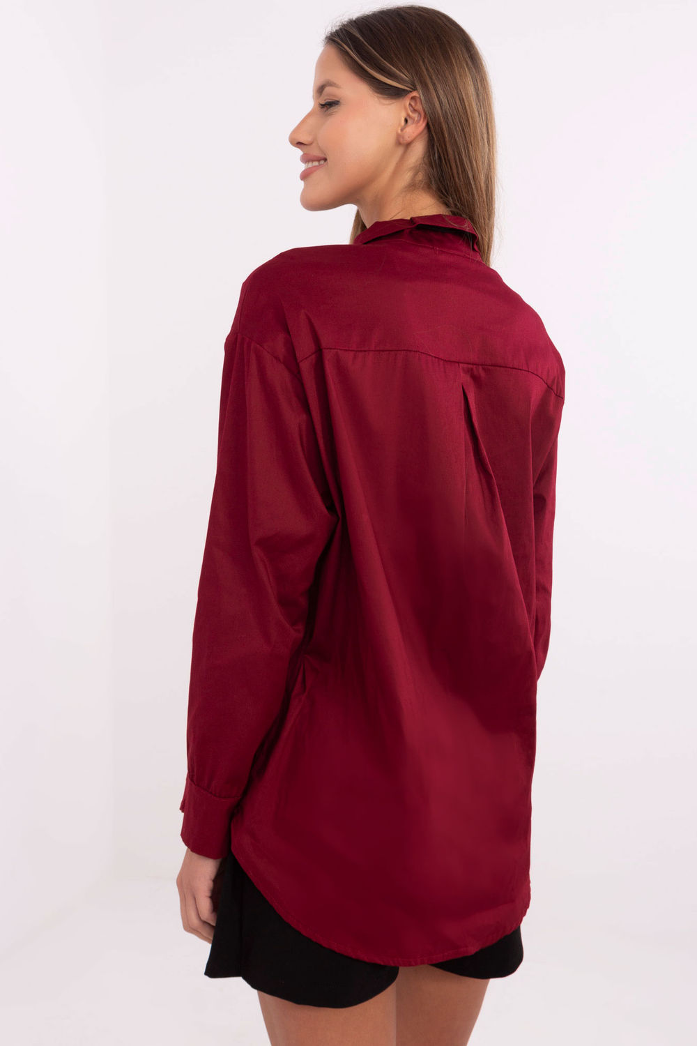 Koszula Damska Model DHJ-KS-9213.86 Bordo - Italy Moda - obrazek 4